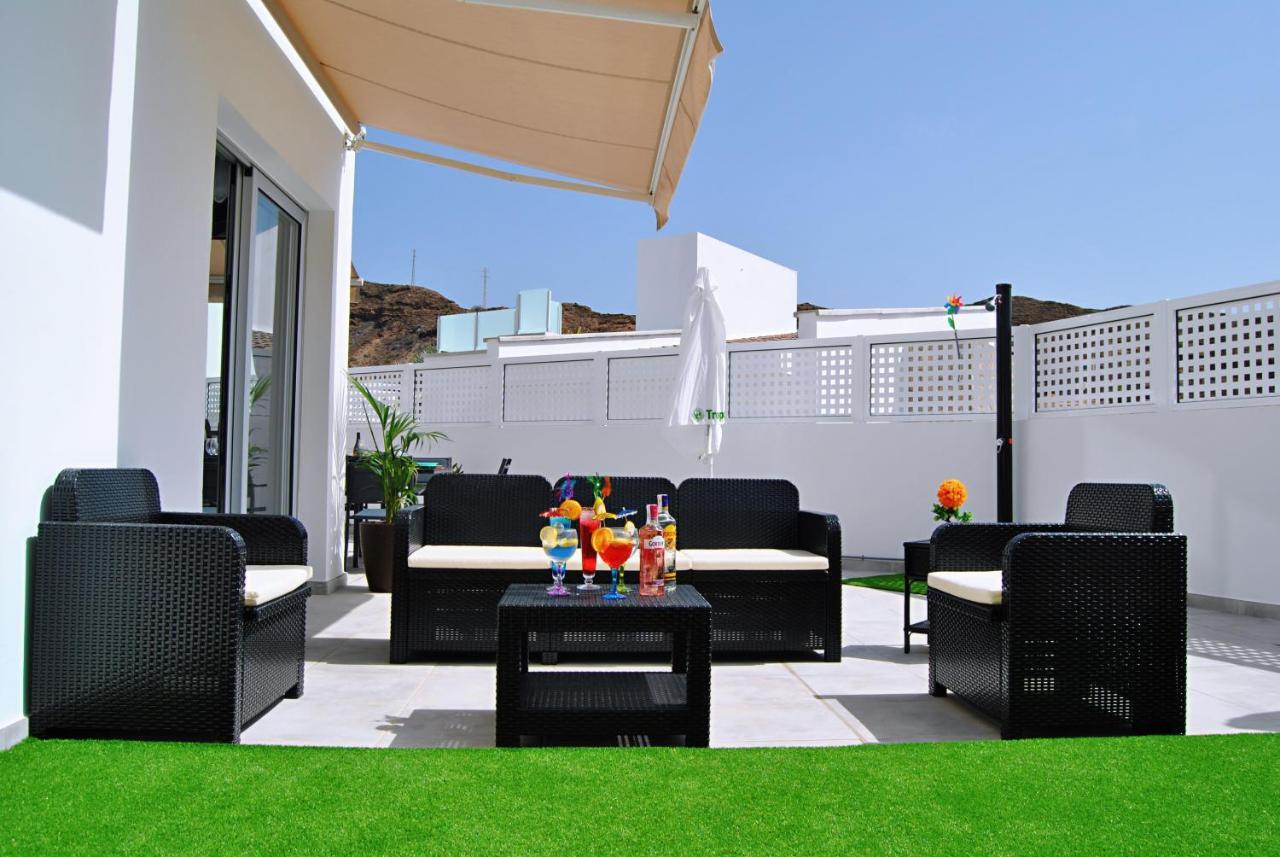 Big Villa Tauro With Private Heated Saltwater Pool & Jacuzzi & Bbq & Game Room & Arcade Games Mogán Exterior foto